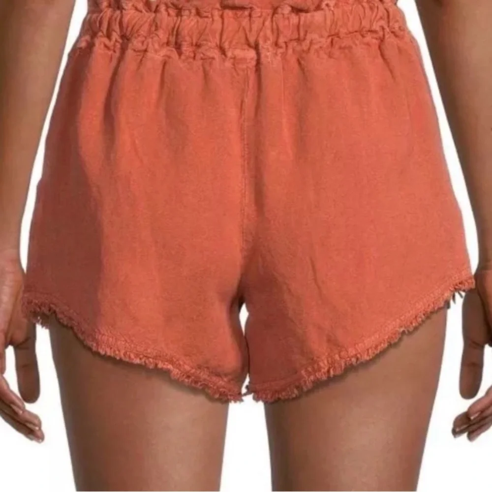 Young Fabulous & Broke YFB Green linen blend drawstring Shorts women’s small - Picture 13 of 15